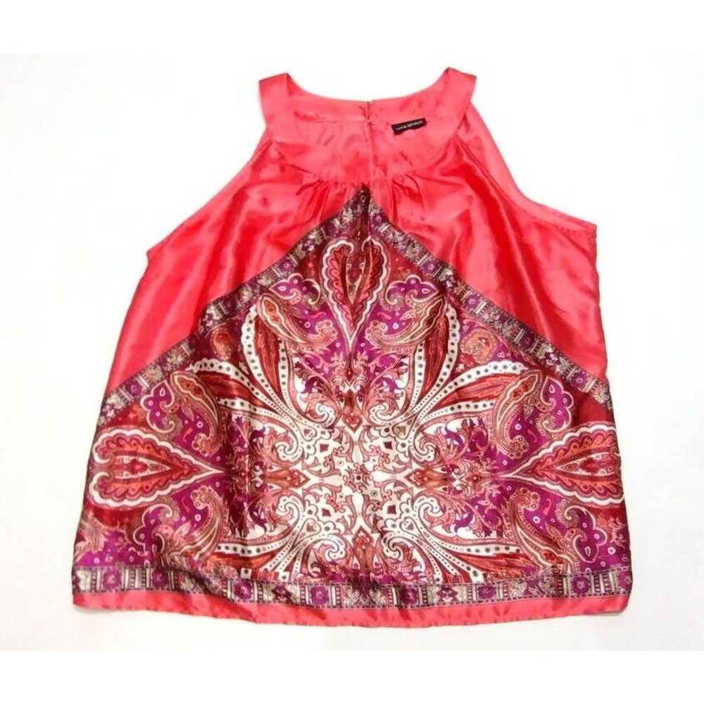 Lane Bryant Mediterranean Corral Elegant Silky Sleeveless Top Women's Size 18